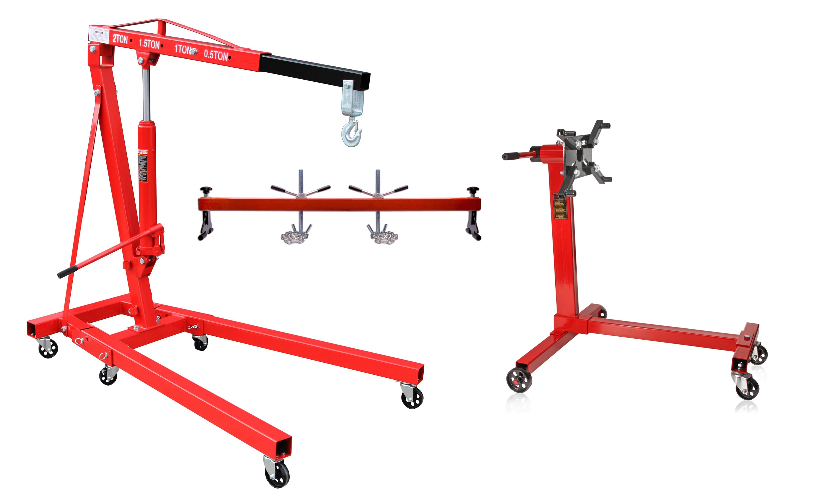 Motorkran 2 To + Motorträger 500KG + Motorhalter 454 kg