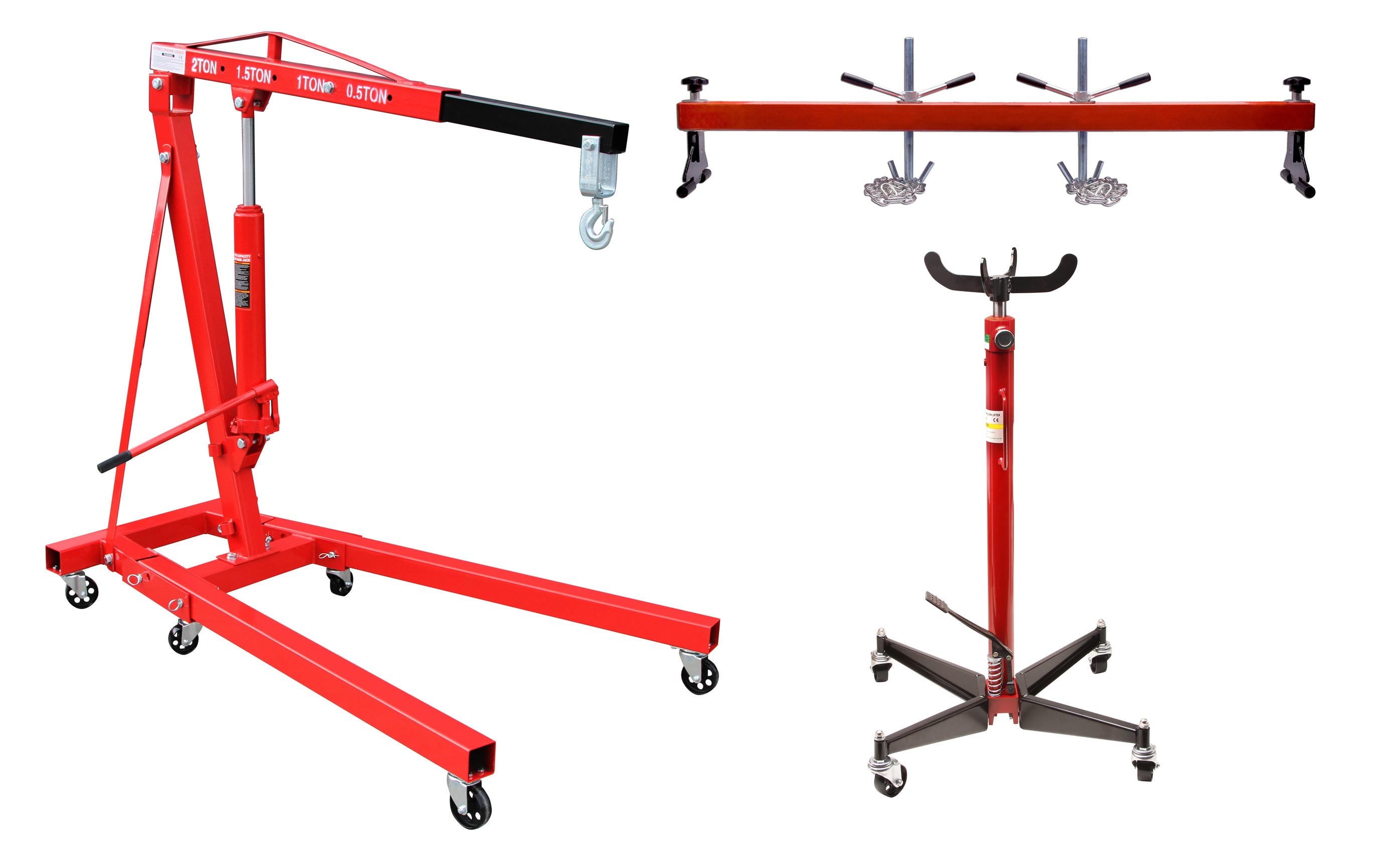 Motorheber Motorkran mit Haken + Motorträger 500 KG + Getriebeheber 500 KG