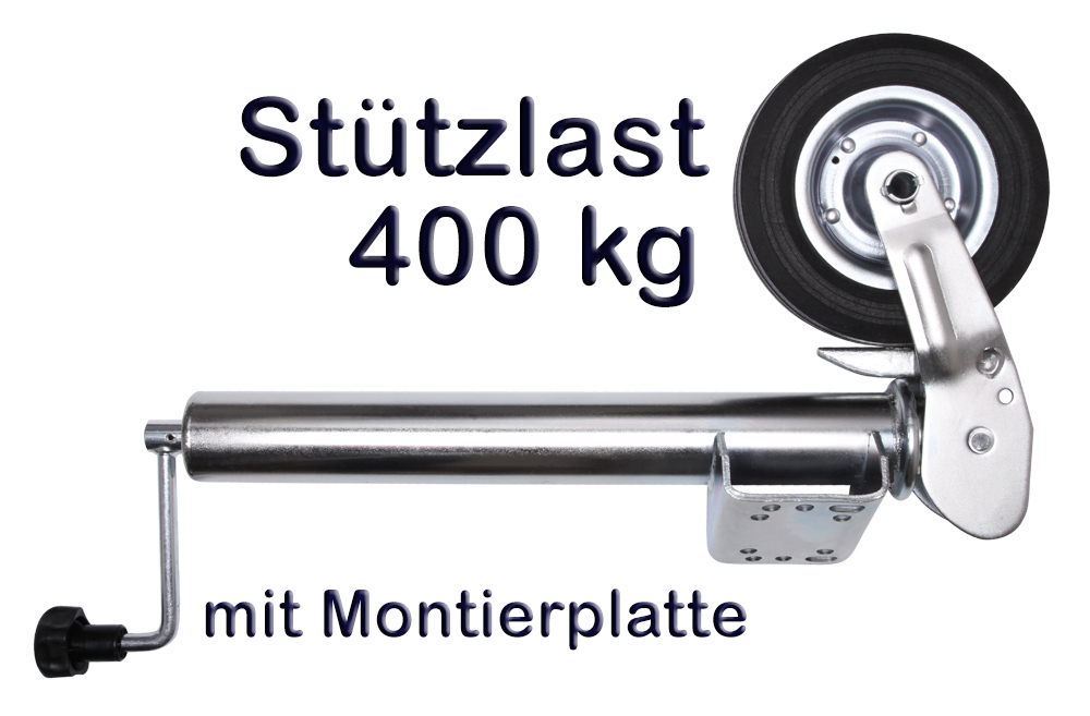 Automatik Stützrad / Schwerlast Automatisch Klappbar 400 kg D60 mm