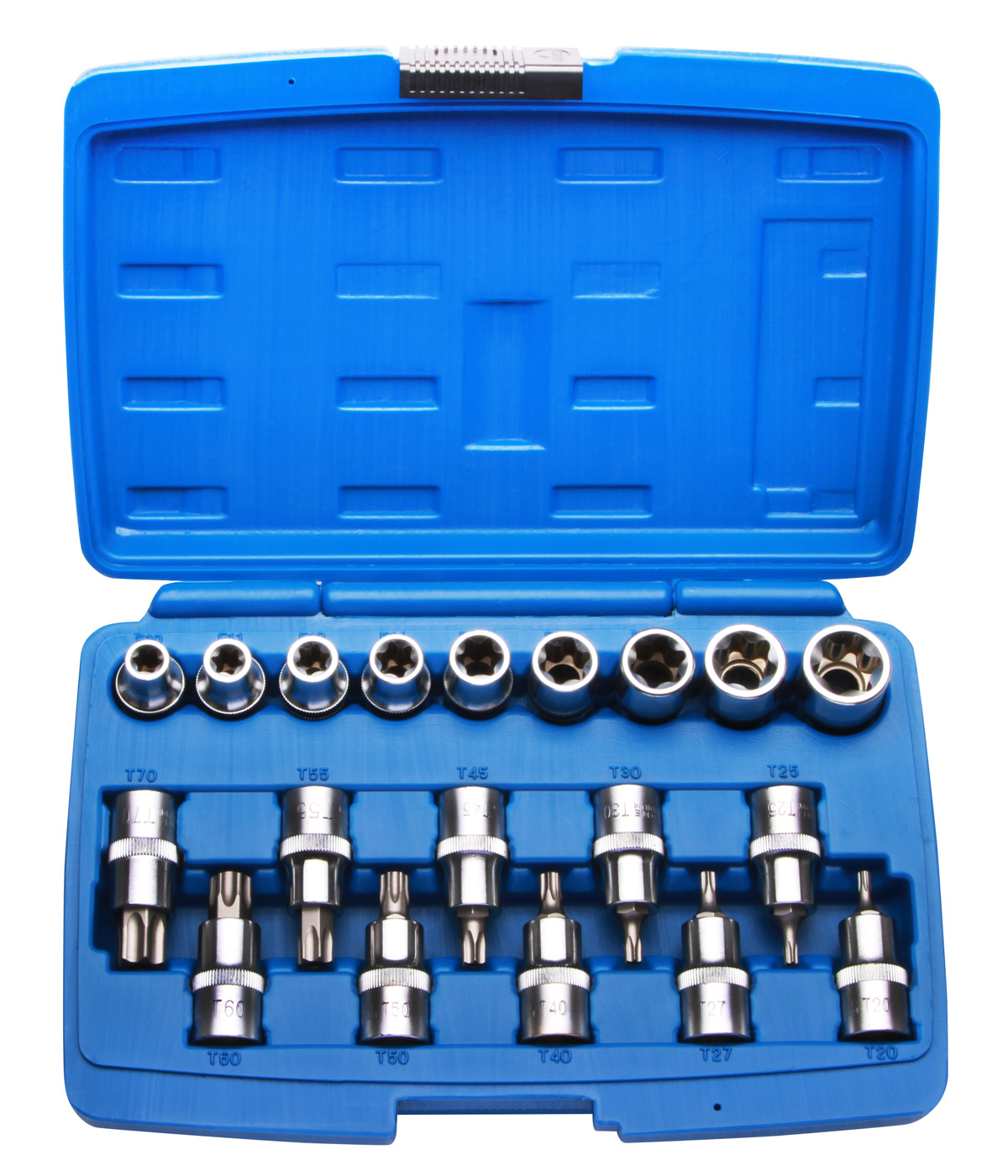 19 tlg Steckschlüsselsatz 1/2 Zoll 8-32 mm 19 tlg E-Profil Satz ohne Loch 