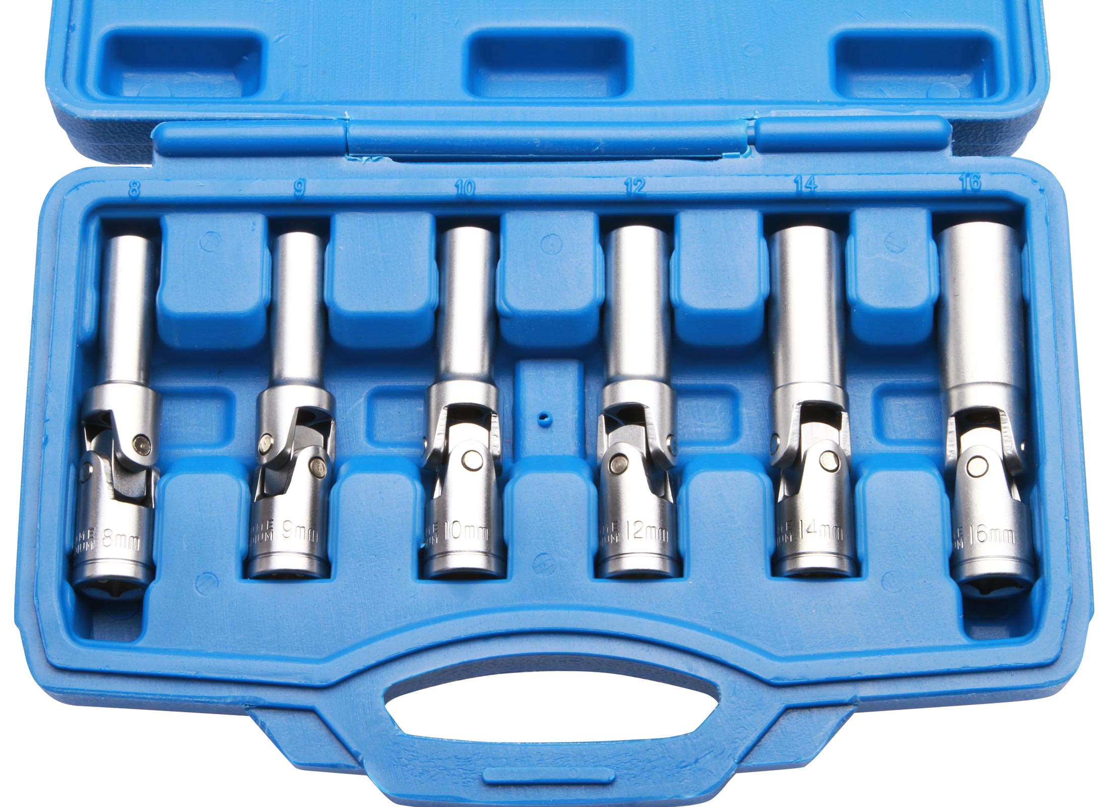 Glühkerzen-Gelenkeinsätze-Satz 8 - 16 mm 3/8. Glühkerzen-Gelenkeinsätze-Satz 8 - 16 mm 3/8.