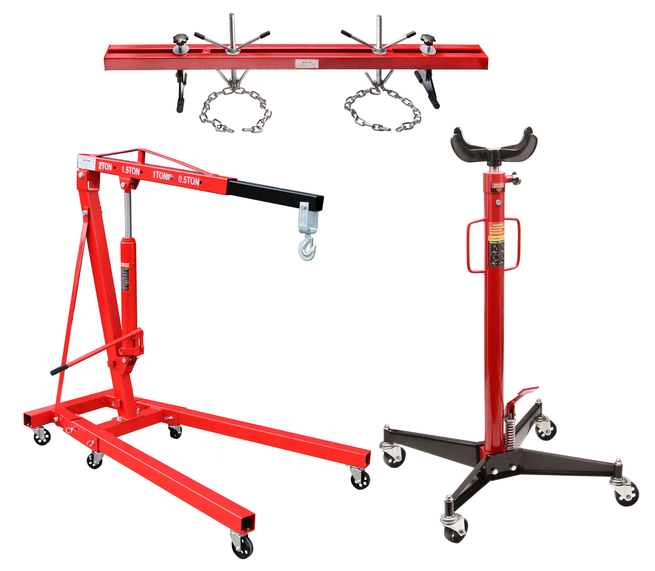 Motorkran mit Haken + Getriebeheber 500 KG + Motorbrücke Motorträger
