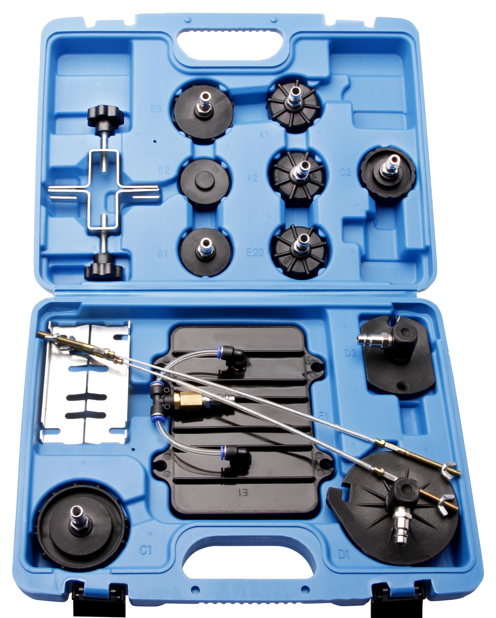 Adapter Set 11 tlg. für Druckluft Bremsenentlüfter Bremsenentlüftungsgerät E20