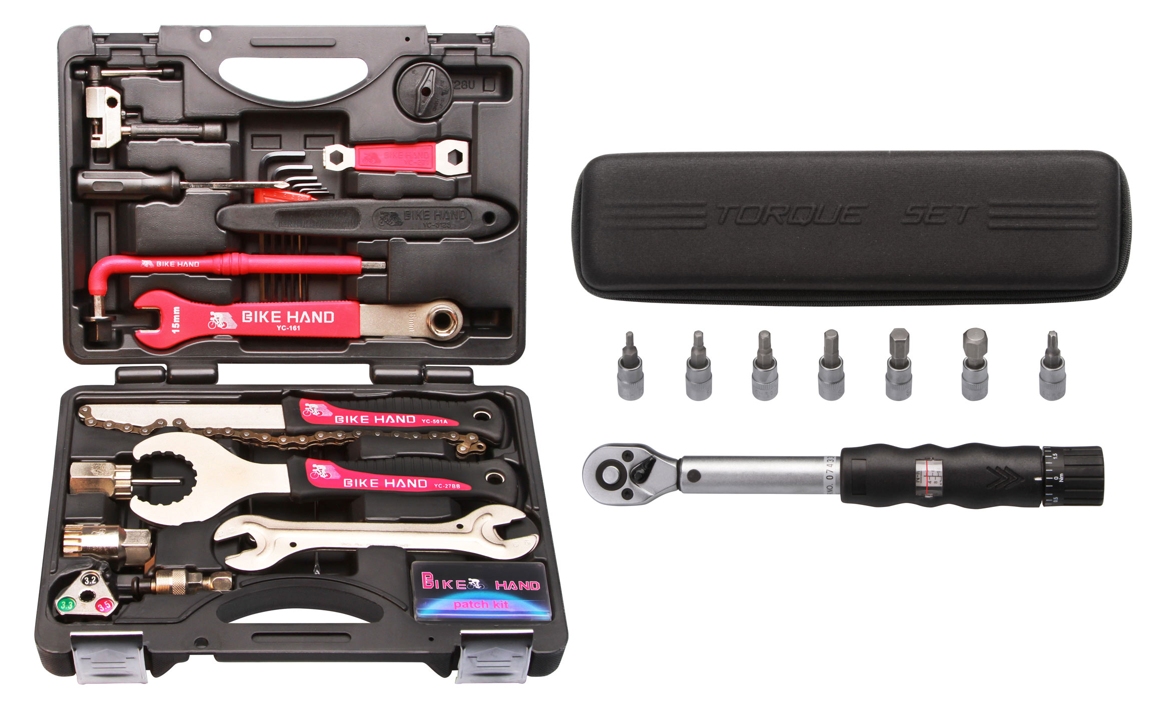 Universeller 25 TLG. Fahrrad Werkzeugsatz + 1/4" Drehmomentschlüssel-Set 2 Nm - 14 Nm