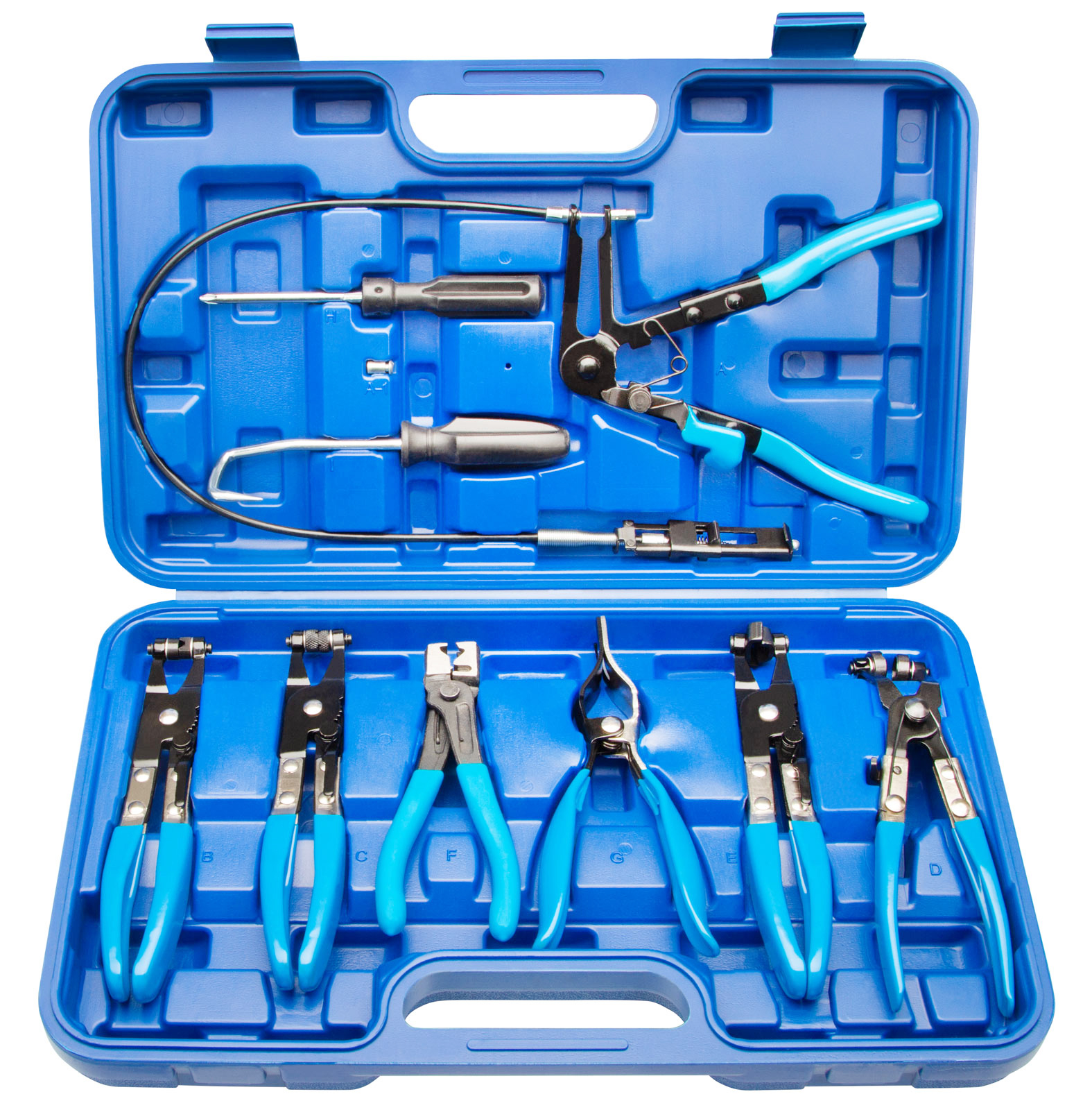 Spezialzangen 11-tlg. Schlauchschellen Zangen Crimpzange Schlauchklemmen-Zange Spezialzangen 11-tlg. Schlauchschellen Zangen Crimpzange Schlauchklemmen-Zange