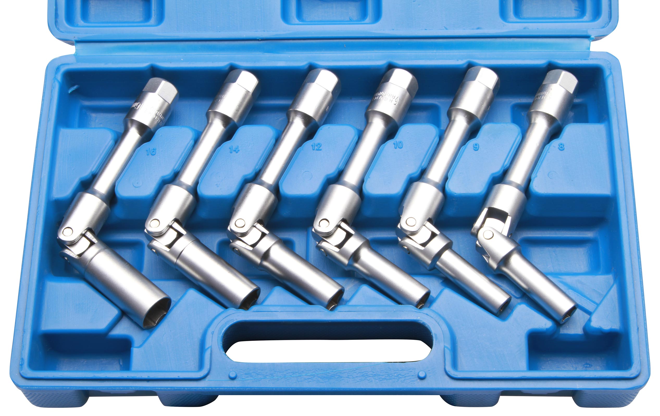 Glühkerzen-Schlüssel Gelenkeinsätze Stecknuss-Satz 3/8"