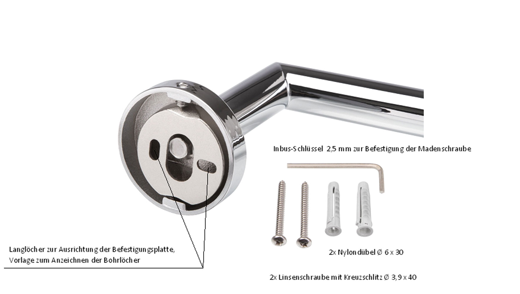 Toilettenpapierhalter Klorollenhalter Klopapierhalter inkl. Schrauben