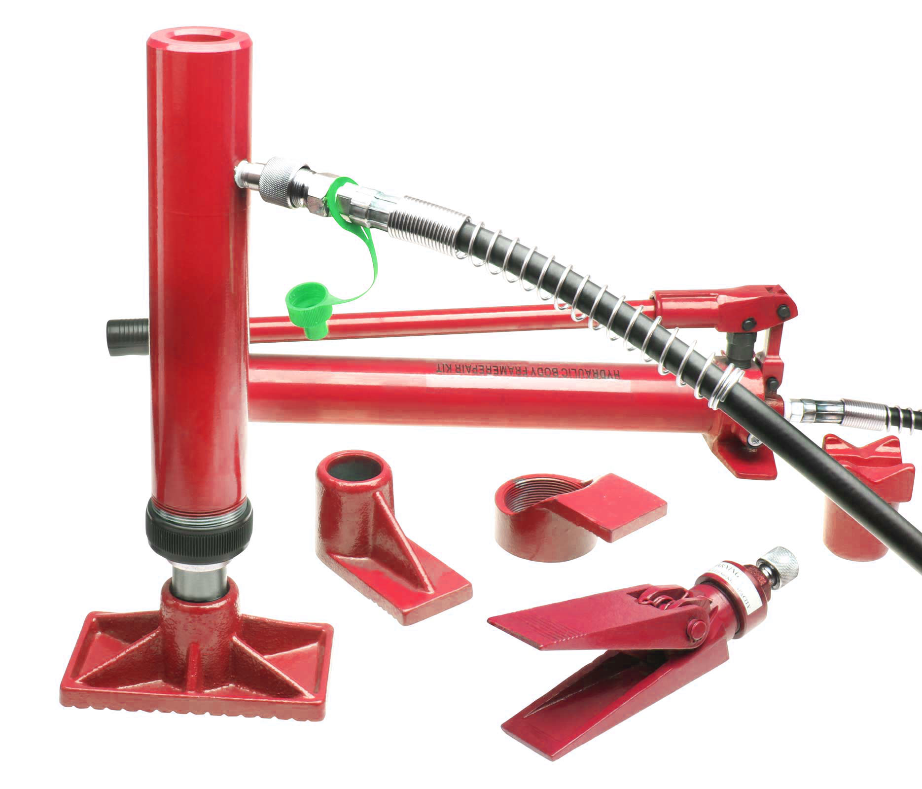 Hydraulische Karosseriepresse 10 To. Richtsatz Presse Spreizer Dozer Ausbeulsatz im Stahlkasten