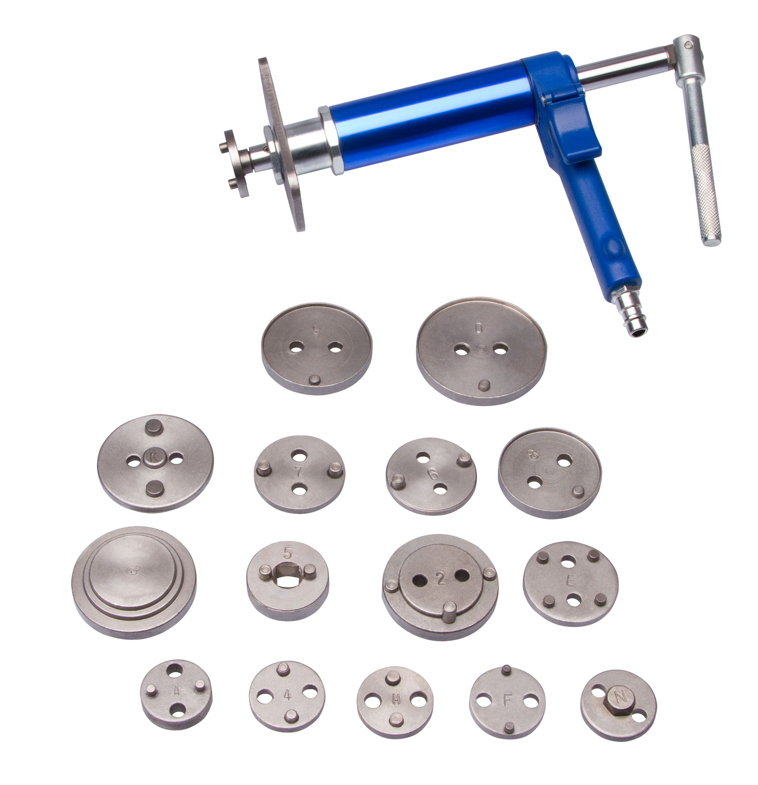 Bremskolbenrücksteller mit Druckluft + Vakuumprüfer