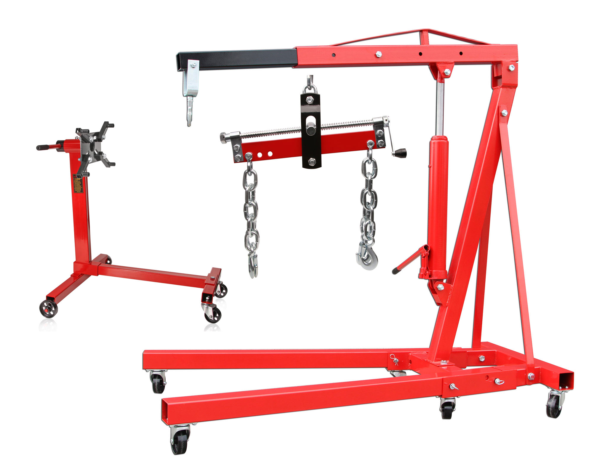 Motorheber Motorkran mit Haken + Motorheber 1500 LBS Positionierer + Motorständer Motorhalter 454 kg