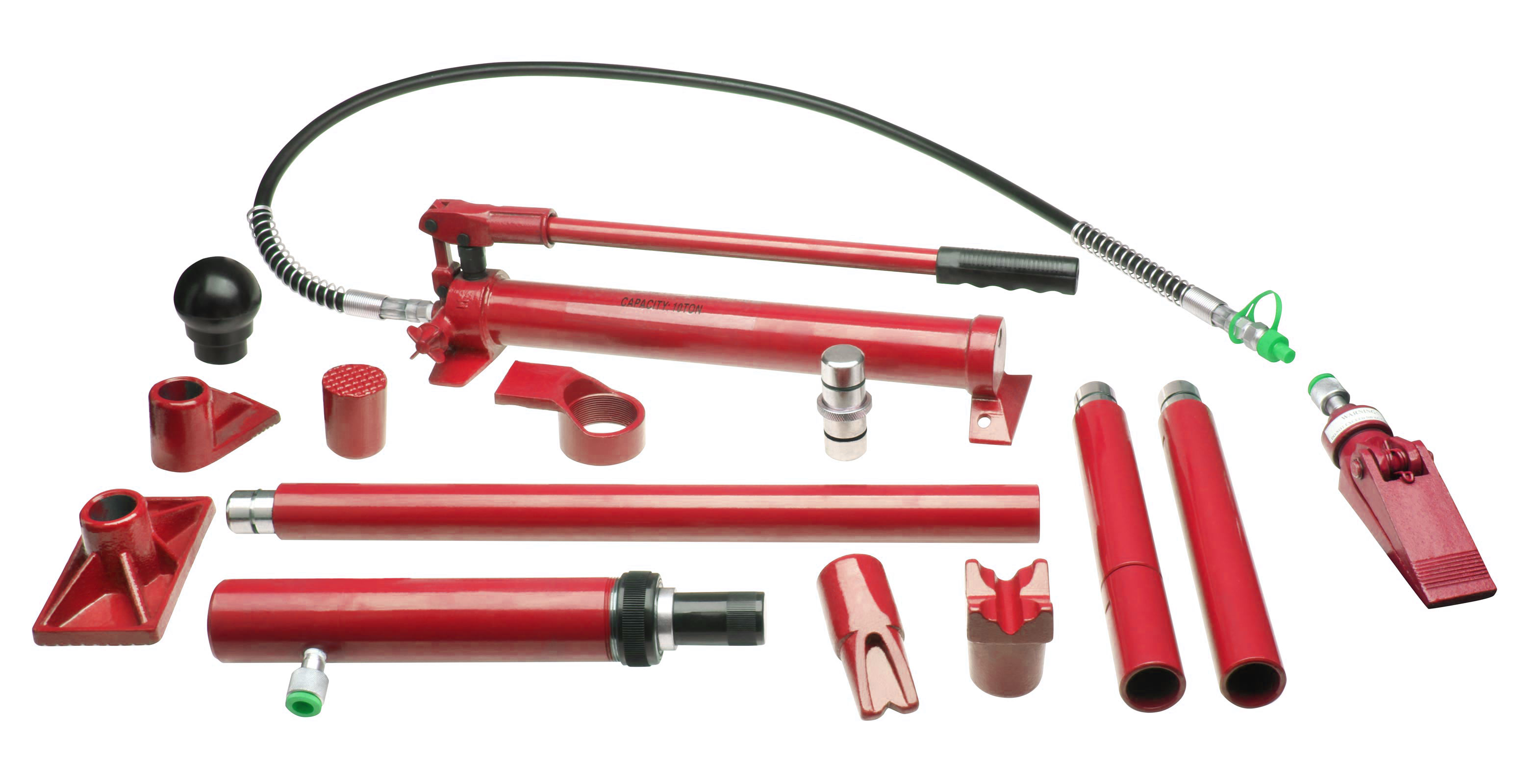 Hydraulische Karosseriepresse 10 To. Richtsatz Presse Spreizer Dozer Ausbeulsatz im Stahlkasten