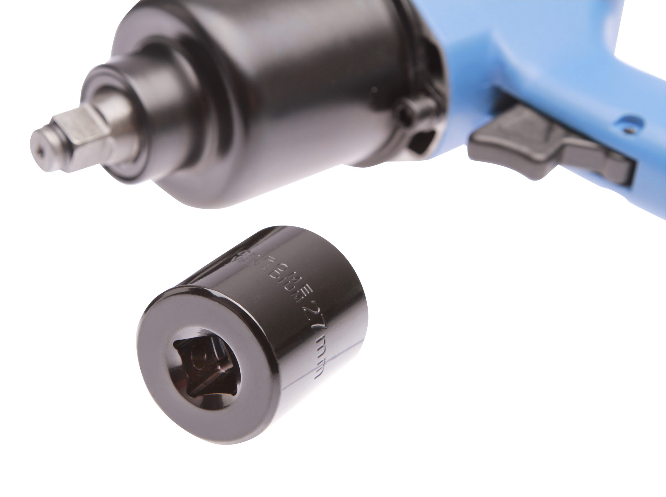 Schlagschrauber 1/ 2" 550Nm für Druckluft mit 10 Nüssen+Linksausdreher